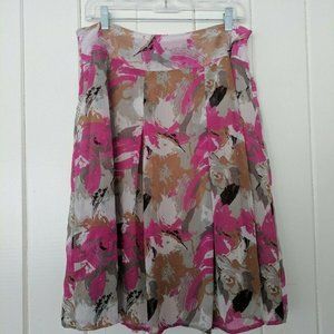 Mason Thomas Pink and Gray Sheer Pleated Skirt Size 10